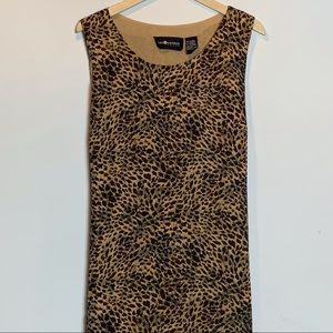 EUC Sag Harbor Animal Print Vintage 90s Style Sheath Dress